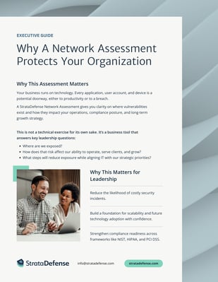 StrataDefense Network Assessment Executive Guide_2025