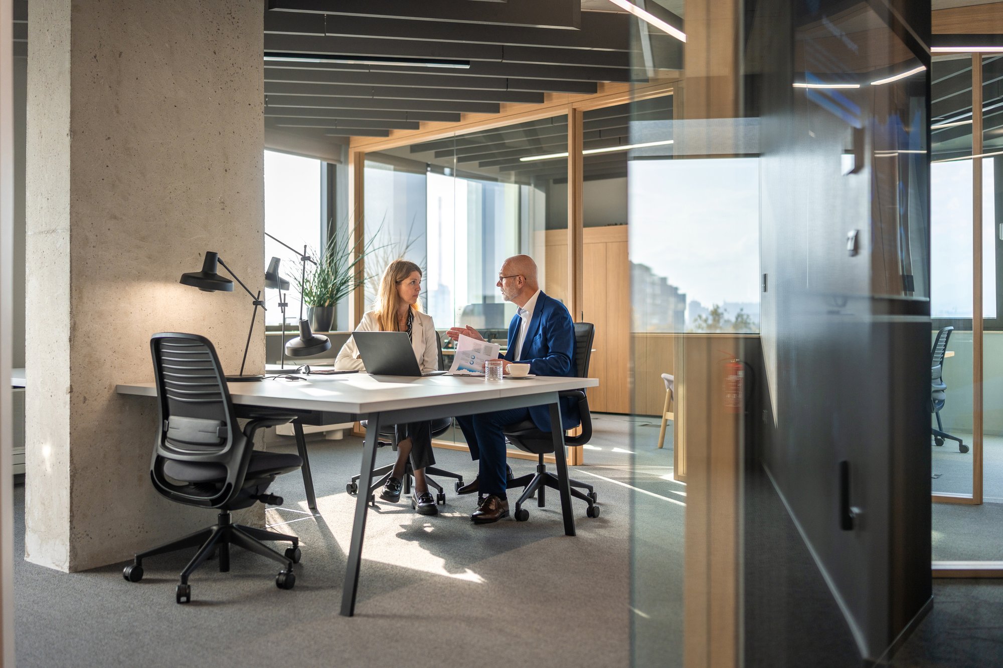 Professionals at desk